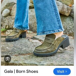 Born Platform Chunky Slides Mules